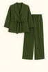 Completo spolvero con spalline interne e pantalone palazzo con bustino elastico Unica by Dorabella Militare-Taglia-Unica-Curvy-fino-alla-54