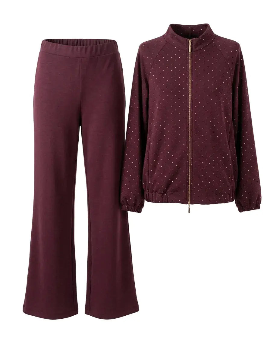 Coordinato felpa e pantalone full strass DORABELLA