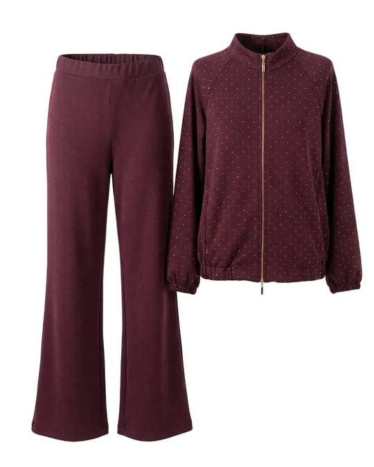 Coordinato felpa e pantalone full strass DORABELLA