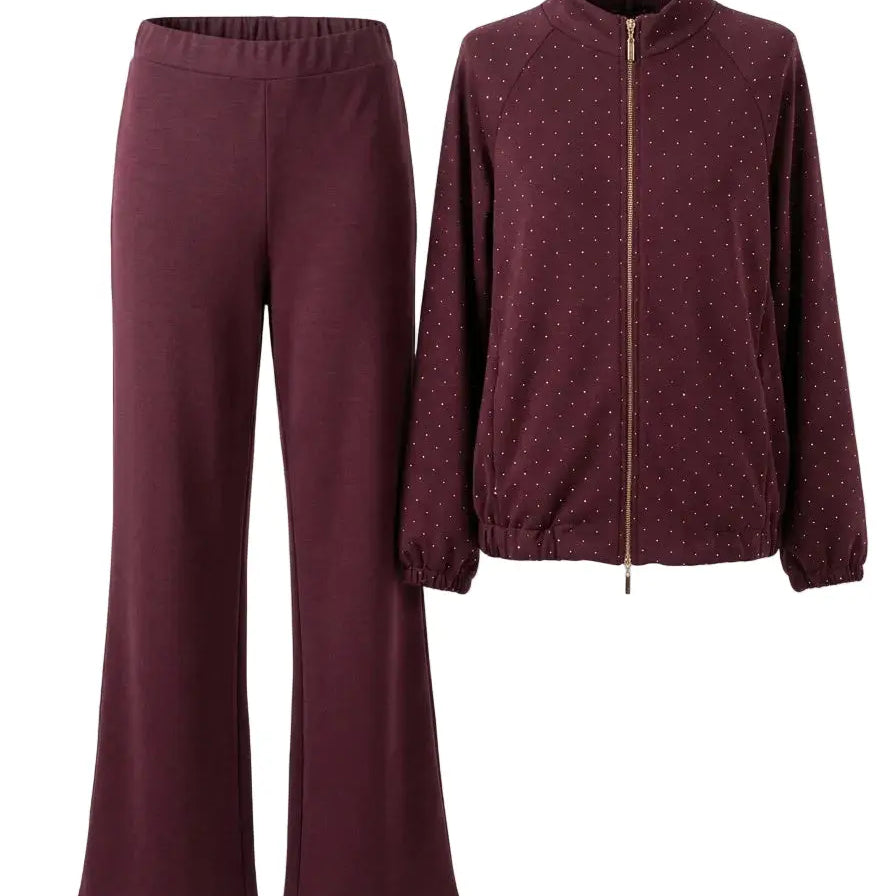Coordinato felpa e pantalone full strass DORABELLA