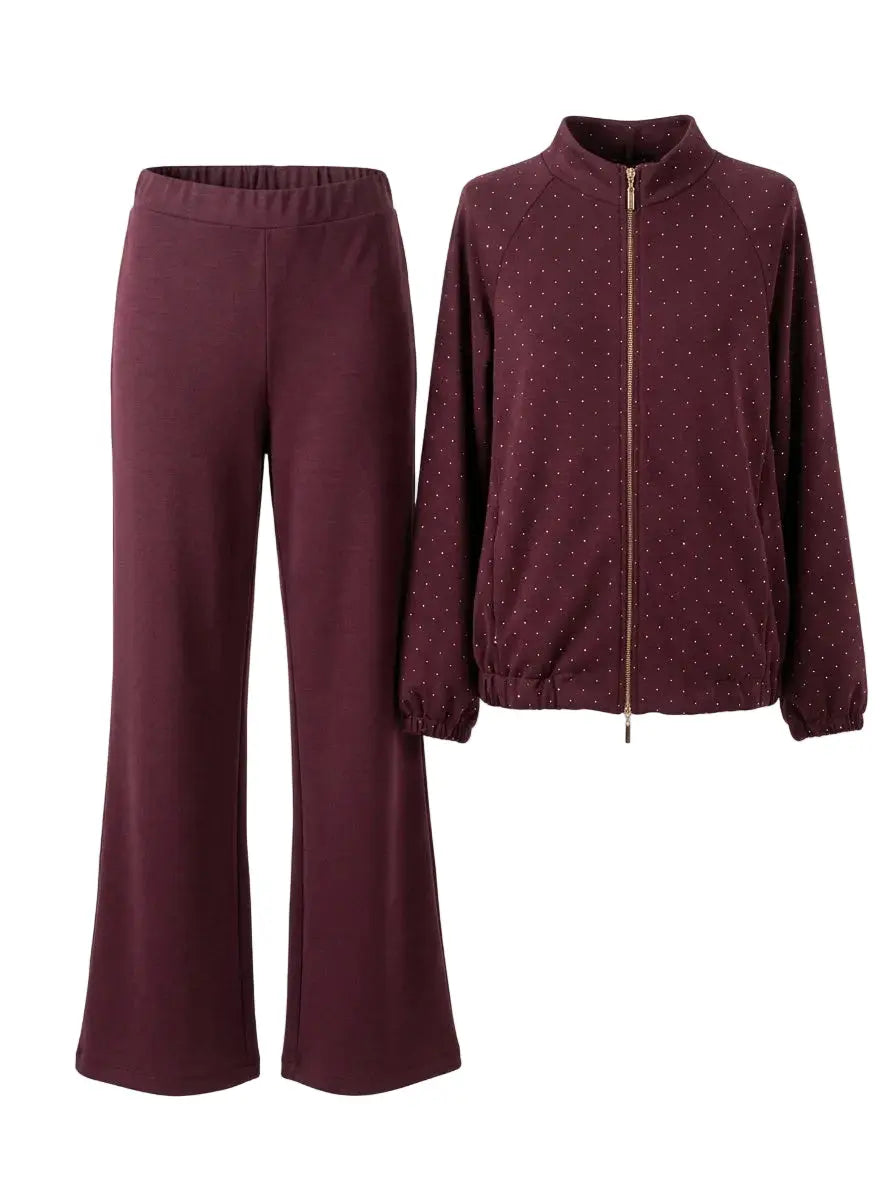 Coordinato felpa e pantalone full strass DORABELLA