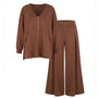 Coordinato felpa scollo a V e pantalone palazzo DORABELLA PIU'