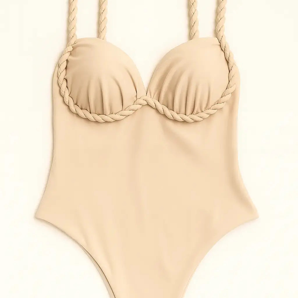 Costume intero con dettaglio intrecciato Unica by Dorabella Taglia-unica-44-46-o-M-L-Beige