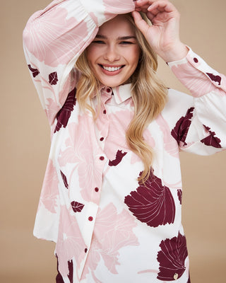 Camicia fantasia floreale SALE ROSA