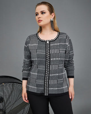 Cardigan girocollo BLACK