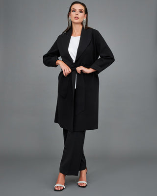 BLACK bathrobe coat