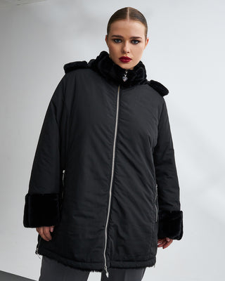 BLACK padded down jacket