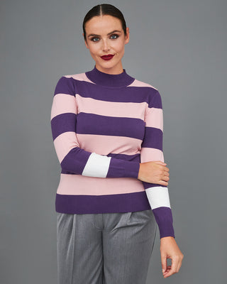 LAVENDER inlay turtleneck