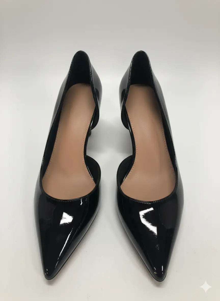 Décolleté nere a tacco basso effetto vernice Dorabella