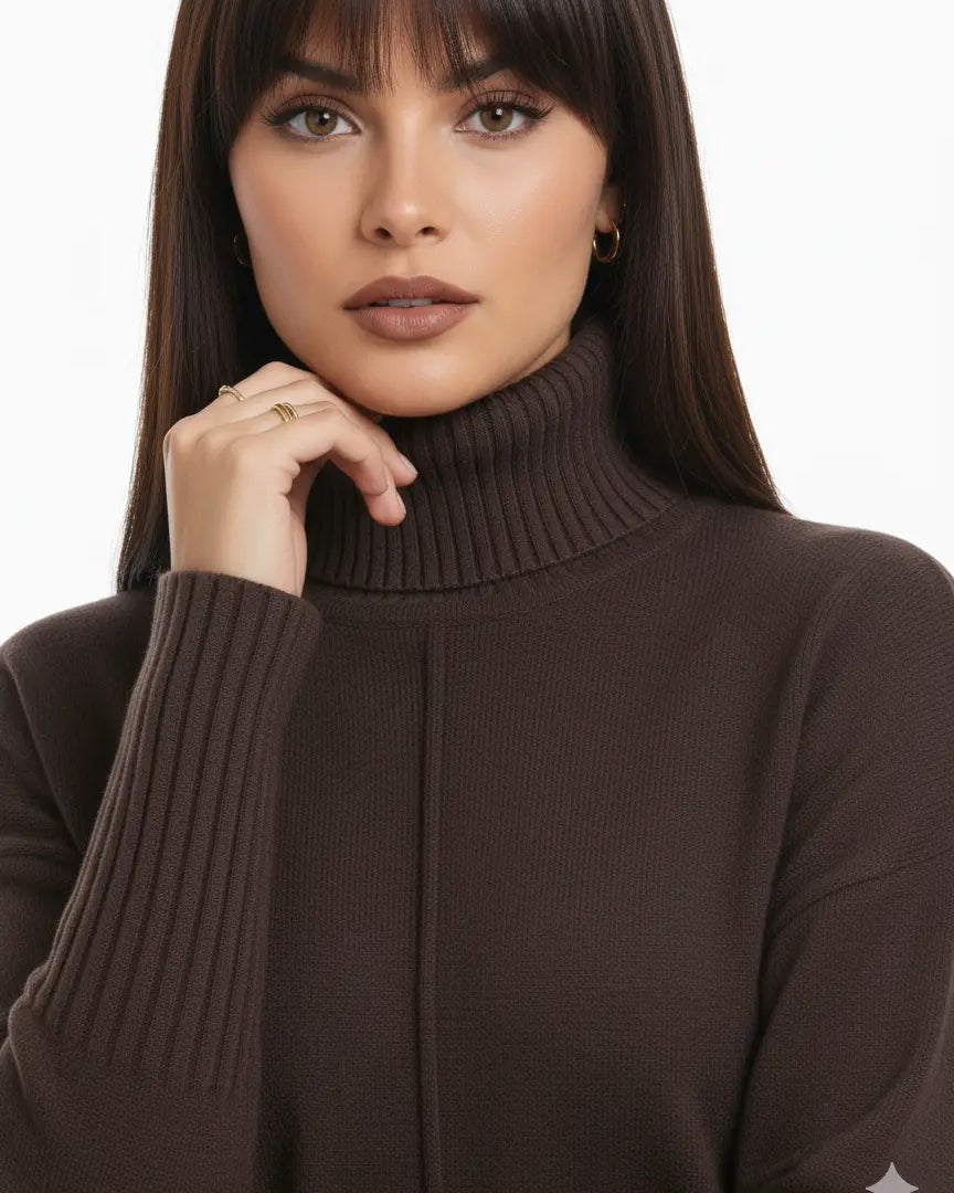 Dolcevita con profili a costina DORABELLA