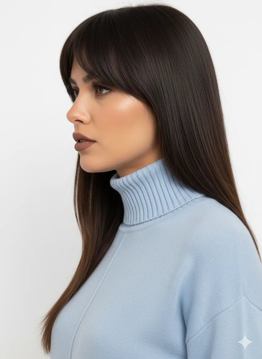 Dolcevita con profili a costina DORABELLA