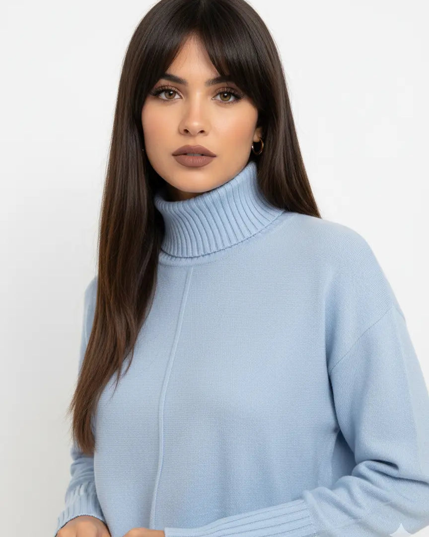 Dolcevita con profili a costina DORABELLA