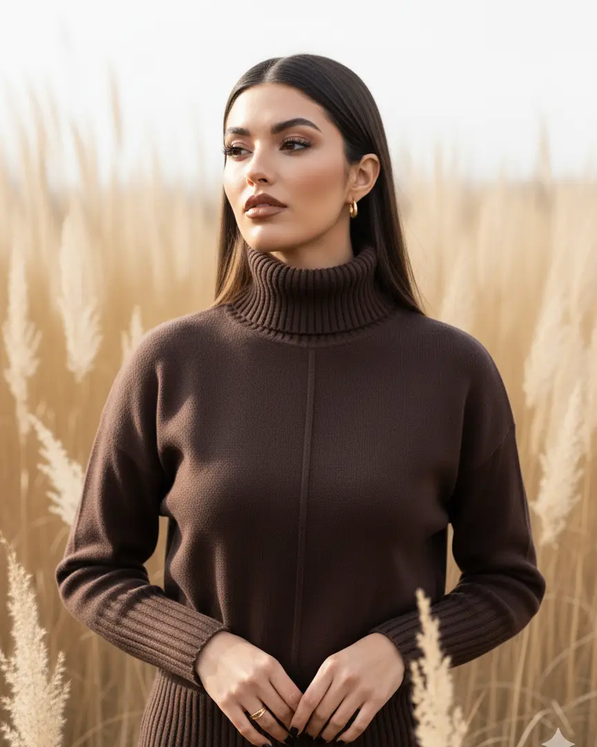 Dolcevita con profili a costina DORABELLA