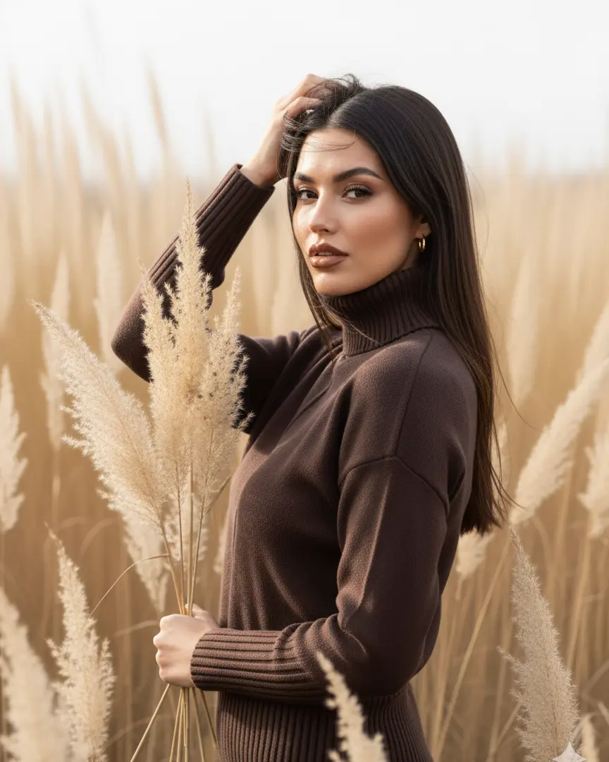 Dolcevita con profili a costina DORABELLA