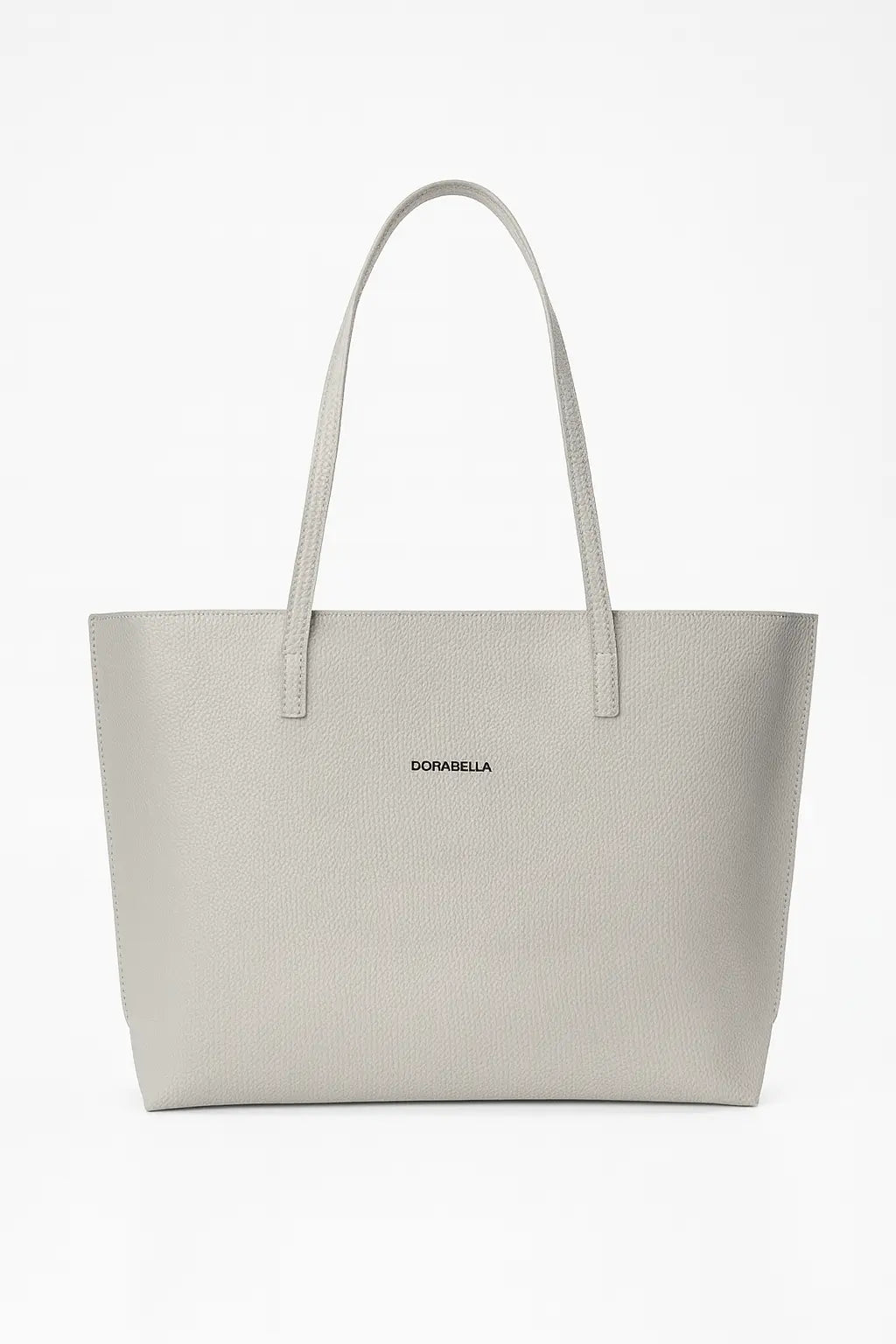 Easy bag in ecopelle a grana GRIGIO CHIARO DORABELLA EASY