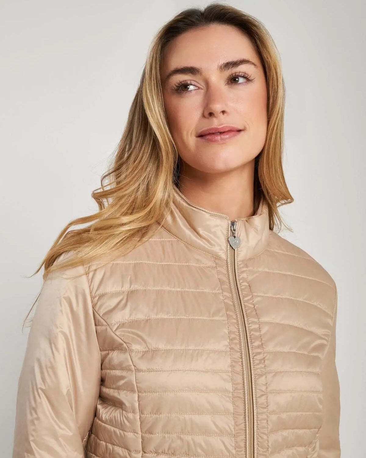 Easy jacket con zip e piping BEIGE DORABELLA EASY