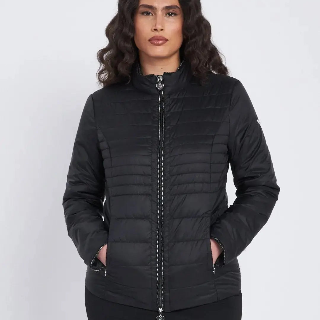 Easy jacket con zip e piping NERO DORABELLA EASY XXL