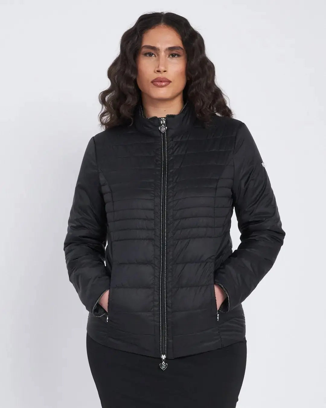 Easy jacket con zip e piping NERO DORABELLA EASY XXL