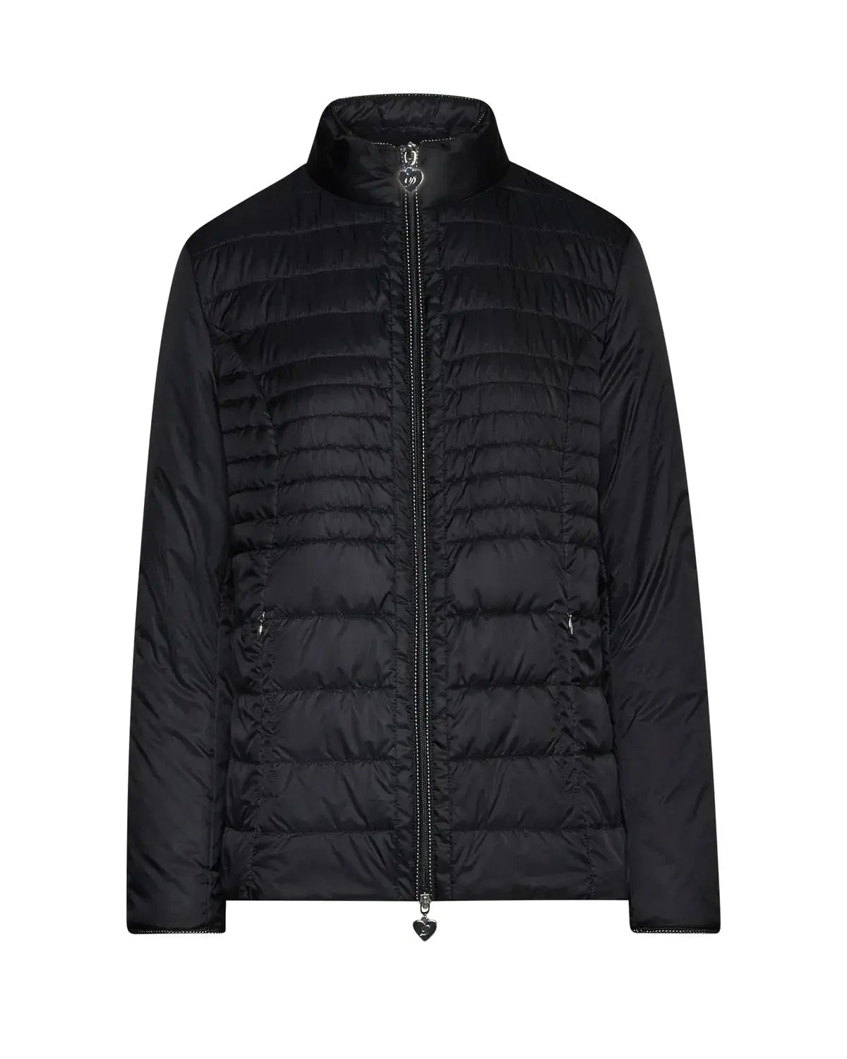 Easy jacket con zip e piping NERO DORABELLA EASY