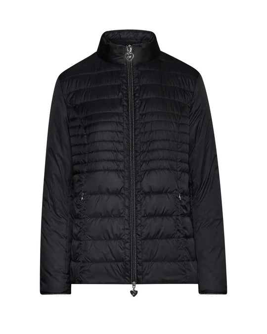 Easy jacket con zip e piping NERO DORABELLA EASY