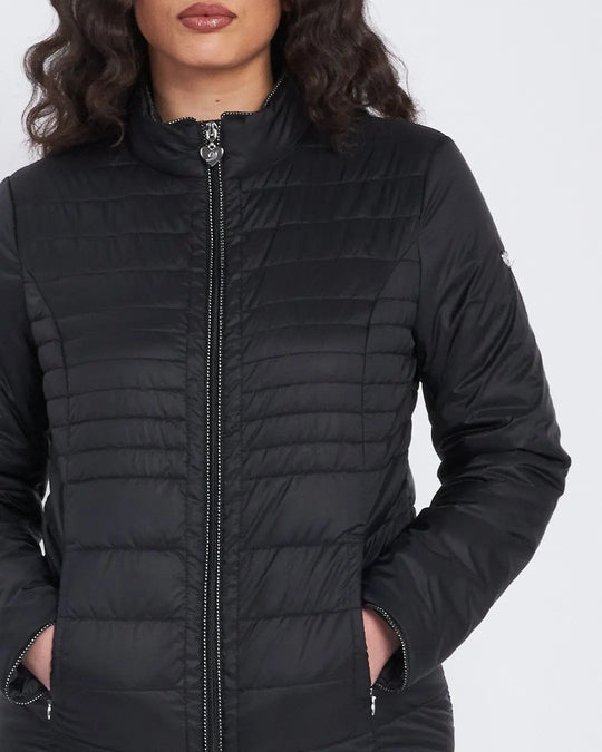 Easy jacket con zip e piping NERO DORABELLA EASY