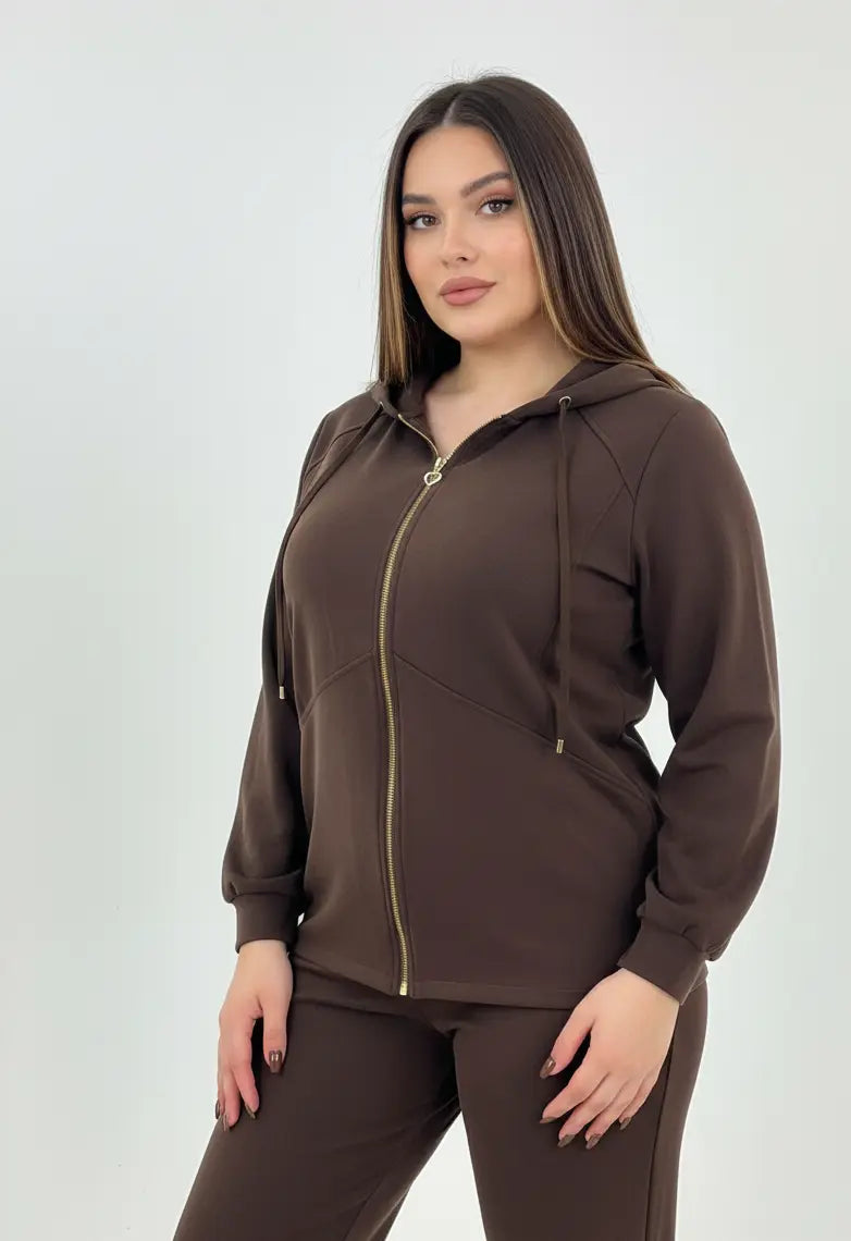 Felpa con cappuccio CIOCCOLATO DORABELLA PIU'