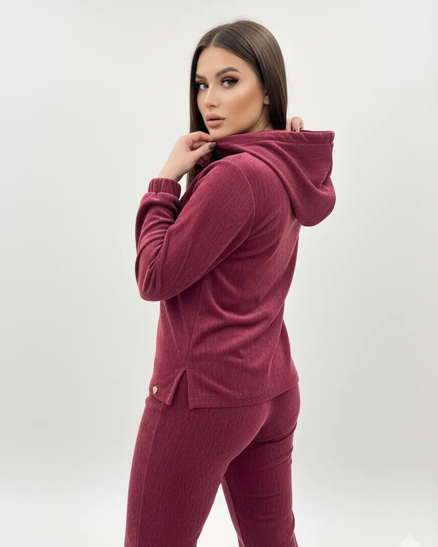 Felpa con cappuccio in ciniglia DORABELLA PIU'