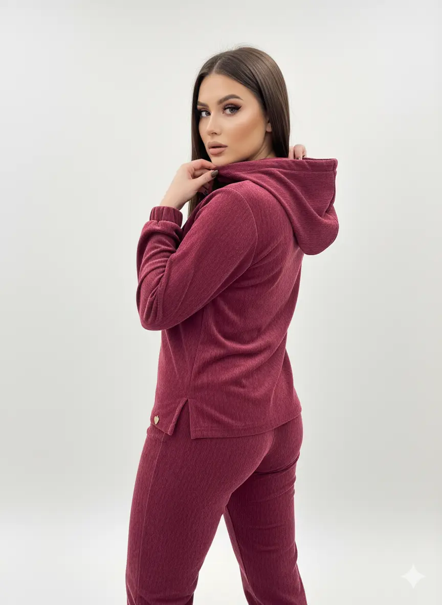 Felpa con cappuccio in ciniglia DORABELLA PIU'