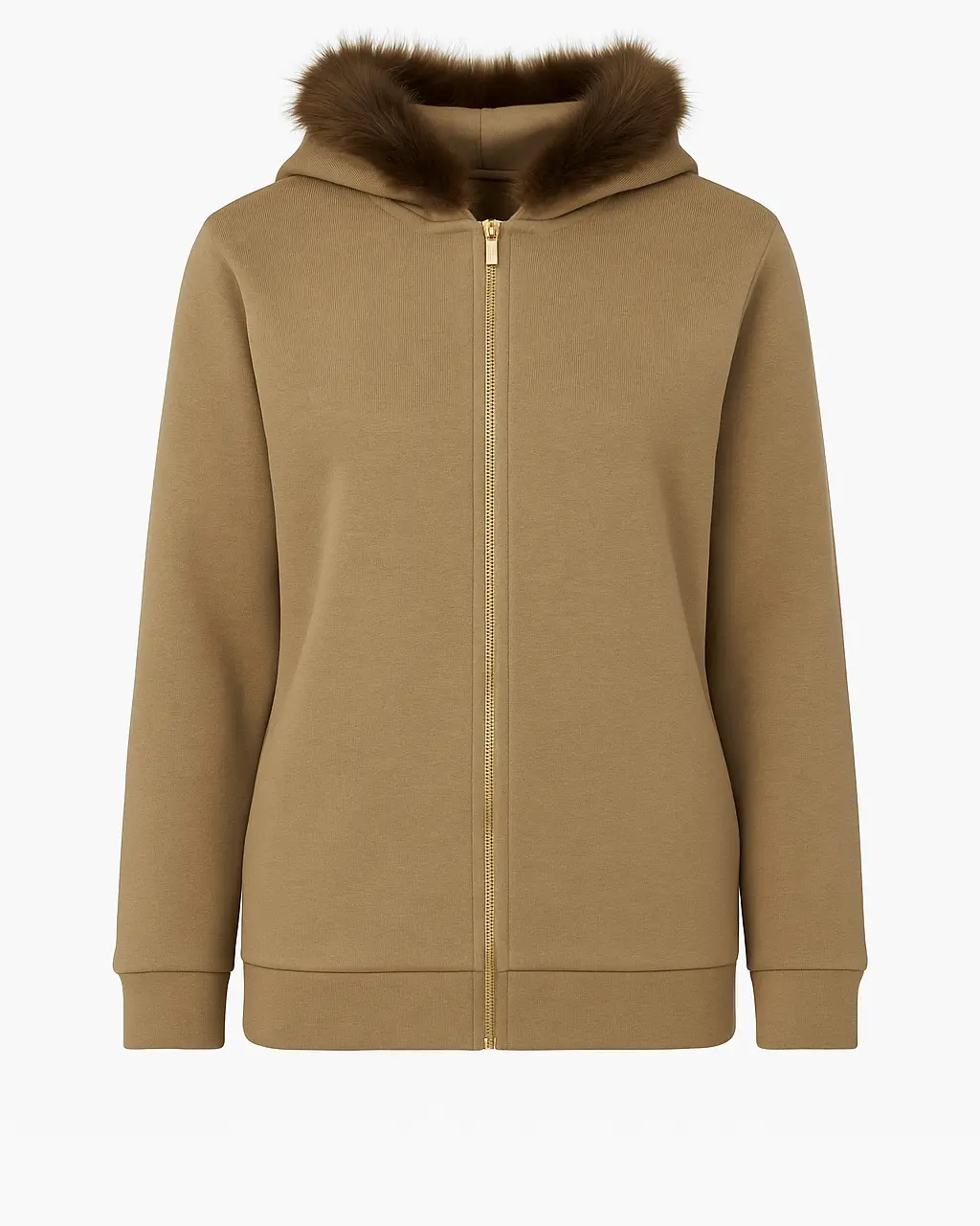 Felpa in maglia con bordo in pelliccia DORABELLA