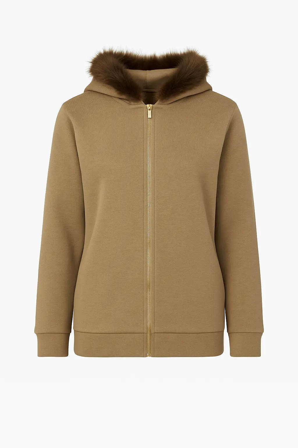 Felpa in maglia con bordo in pelliccia DORABELLA