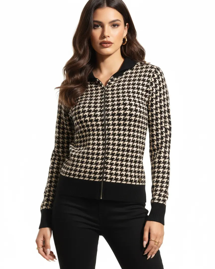 Felpa in maglia con cappuccio DORABELLA