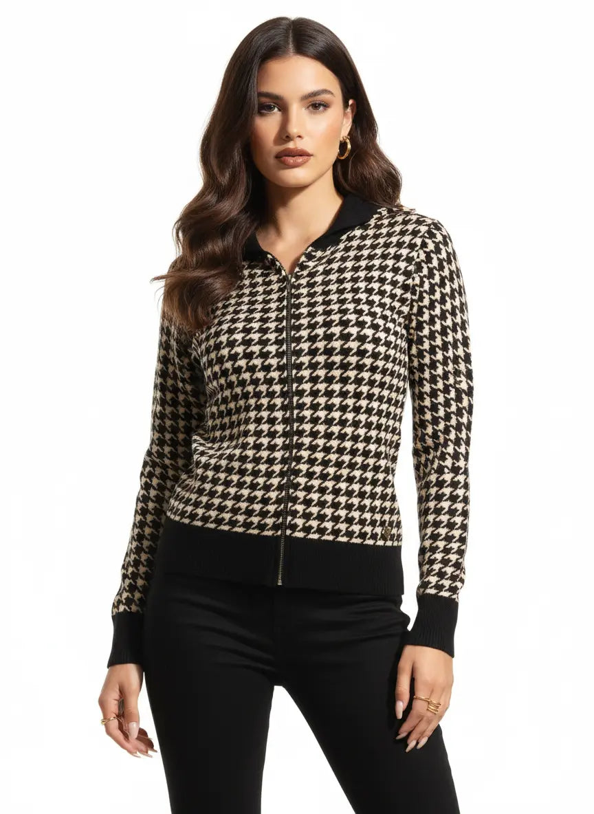 Felpa in maglia con cappuccio DORABELLA