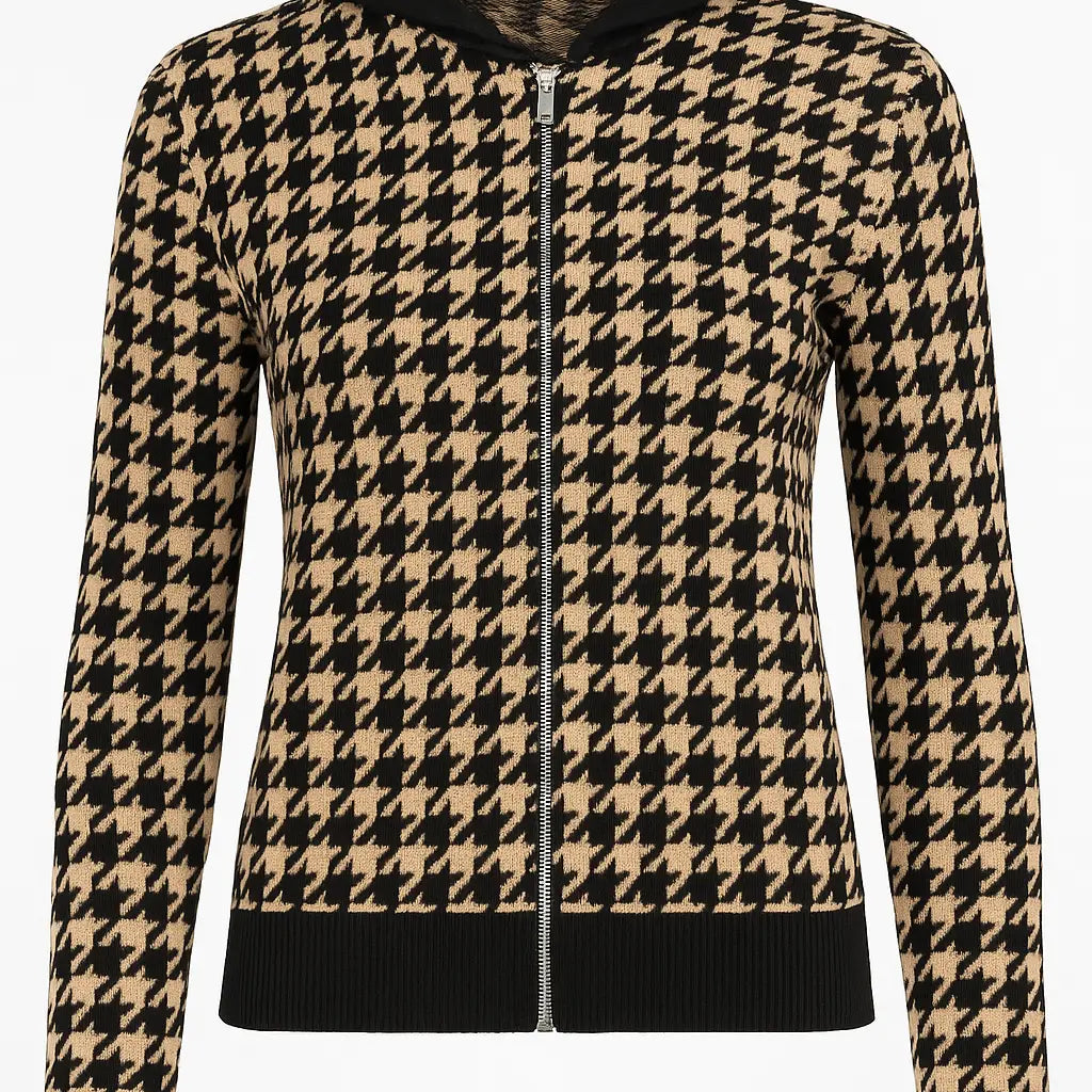 Felpa in maglia con cappuccio DORABELLA XL / Nero