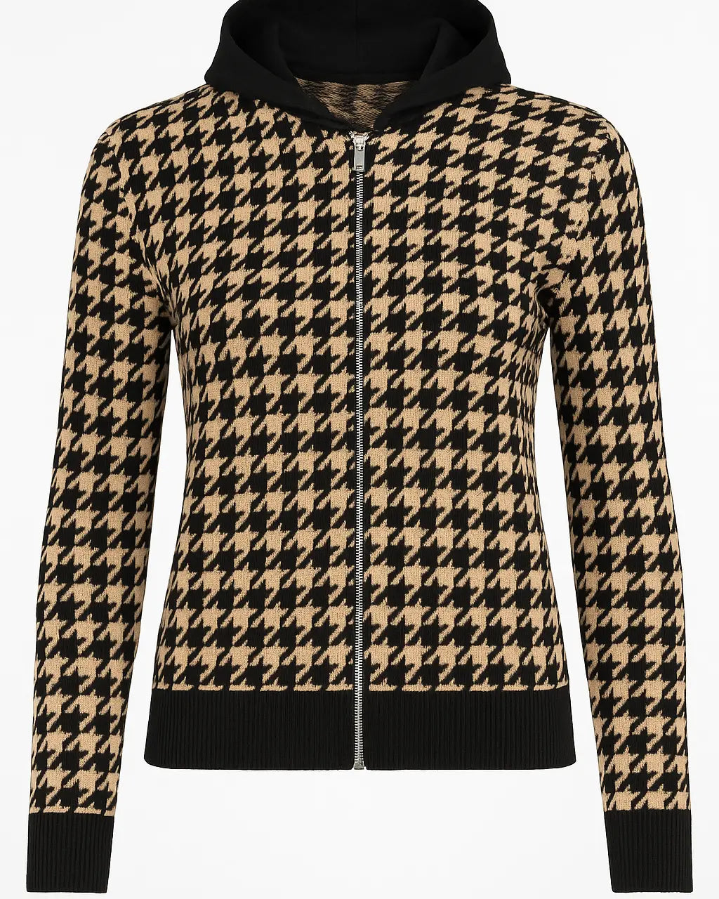 Felpa in maglia con cappuccio DORABELLA XL / Nero