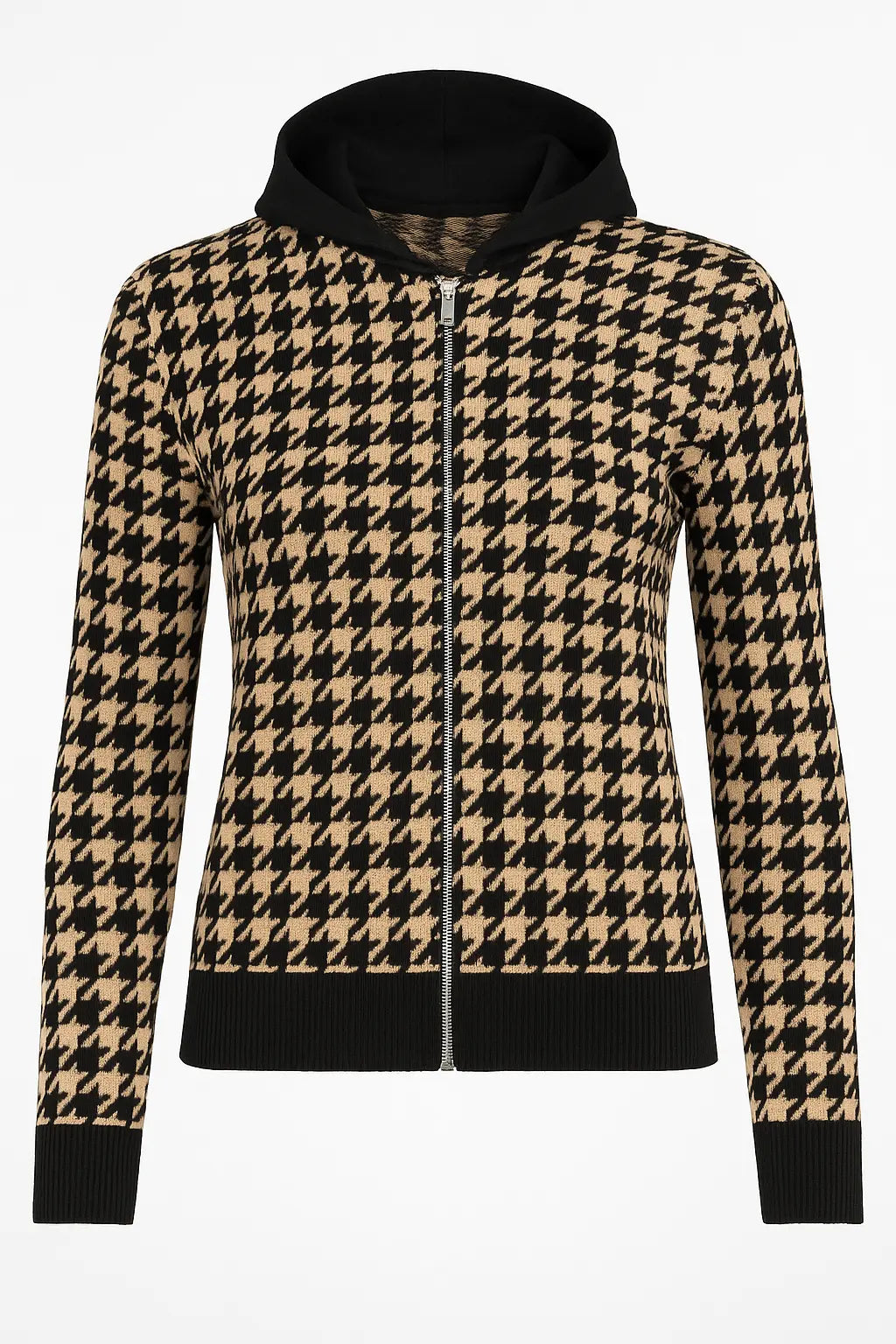 Felpa in maglia con cappuccio DORABELLA XL / Nero