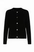 Finto cardigan con bottoni gioiello DORABELLA XL / Nero