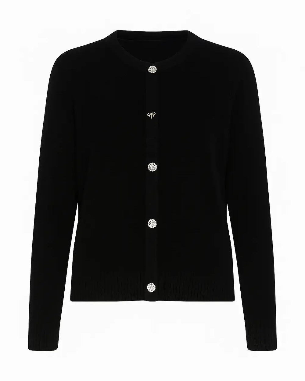 Finto cardigan con bottoni gioiello DORABELLA XL / Nero