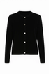 Finto cardigan con bottoni gioiello DORABELLA XL / Nero
