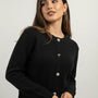 Finto cardigan con bottoni gioiello DORABELLA