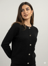 Finto cardigan con bottoni gioiello DORABELLA