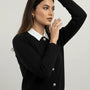 Finto cardigan con bottoni gioiello DORABELLA