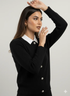 Finto cardigan con bottoni gioiello DORABELLA
