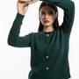 Finto cardigan con bottoni gioiello DORABELLA