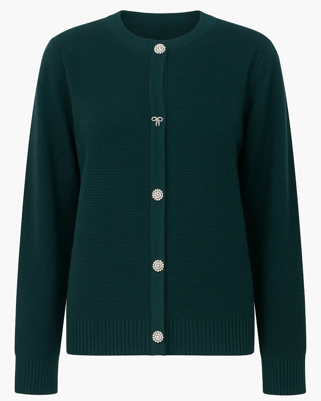 Finto cardigan con bottoni gioiello DORABELLA