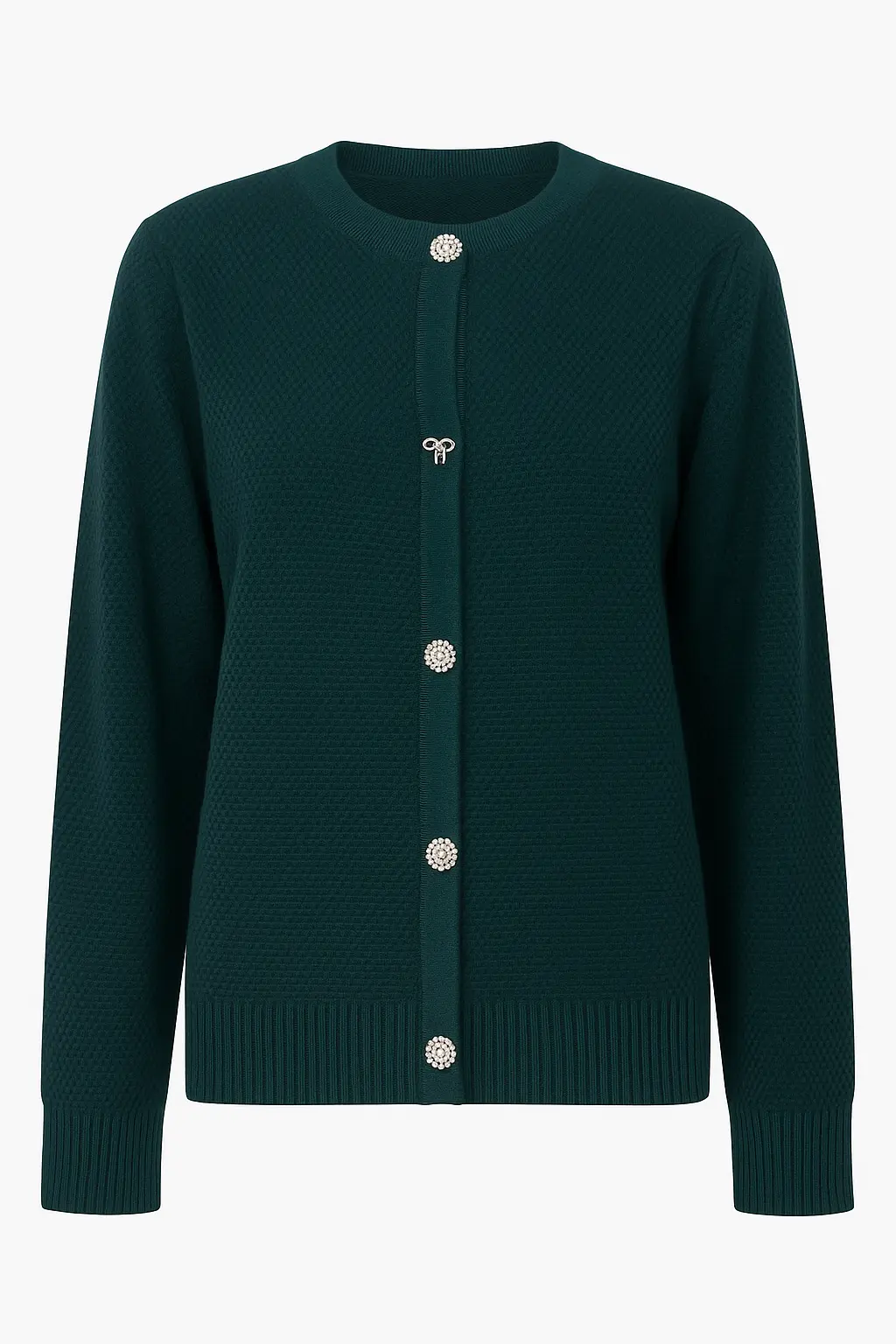 Finto cardigan con bottoni gioiello DORABELLA