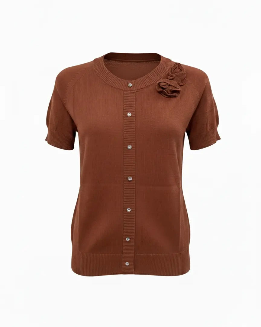 Finto cardigan con rose DORABELLA