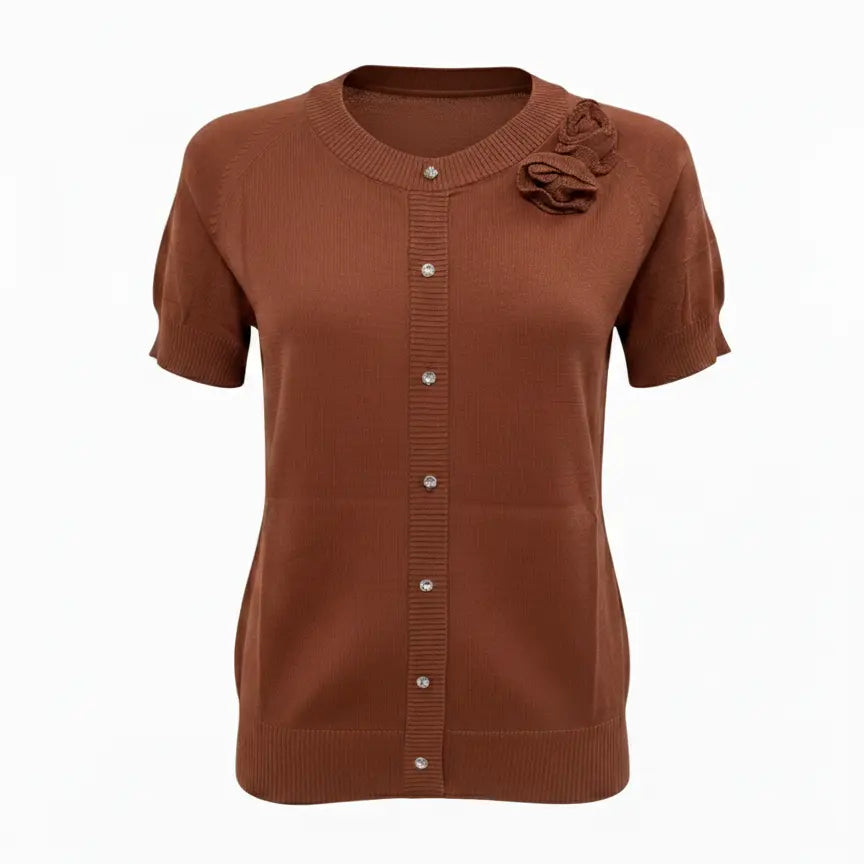 Finto cardigan con rose DORABELLA