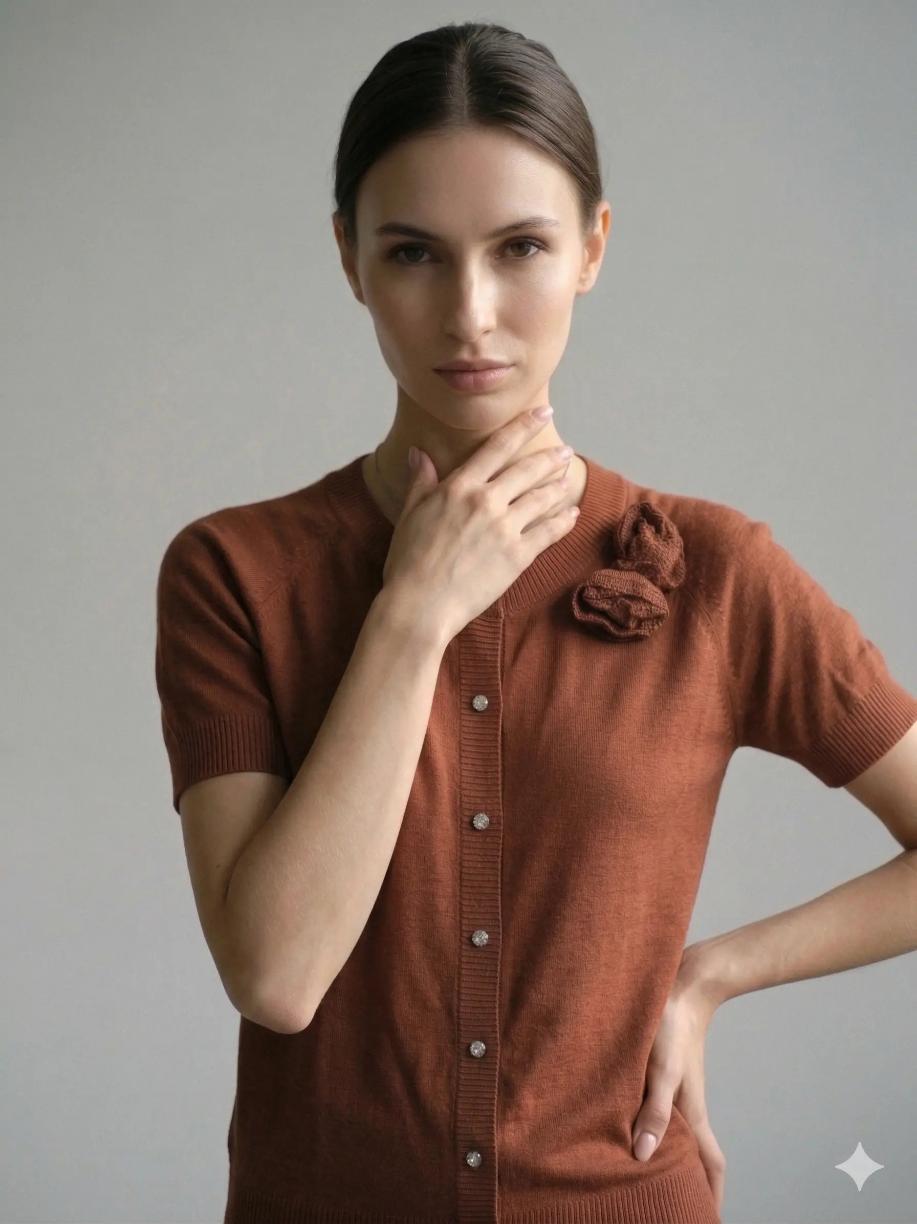 Finto cardigan con rose DORABELLA