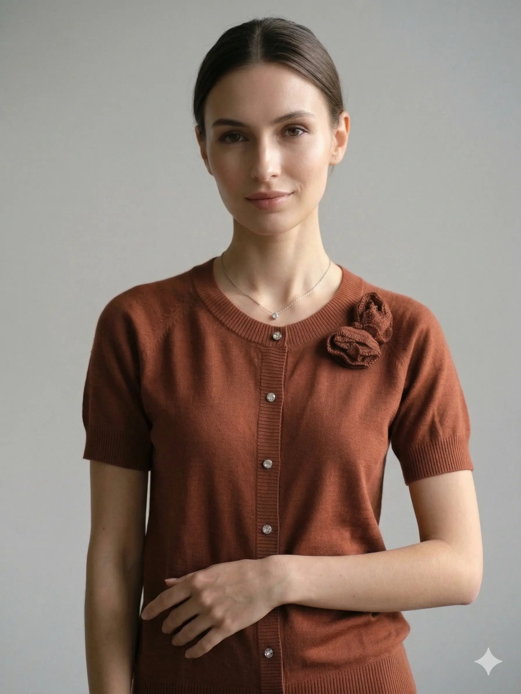 Finto cardigan con rose DORABELLA