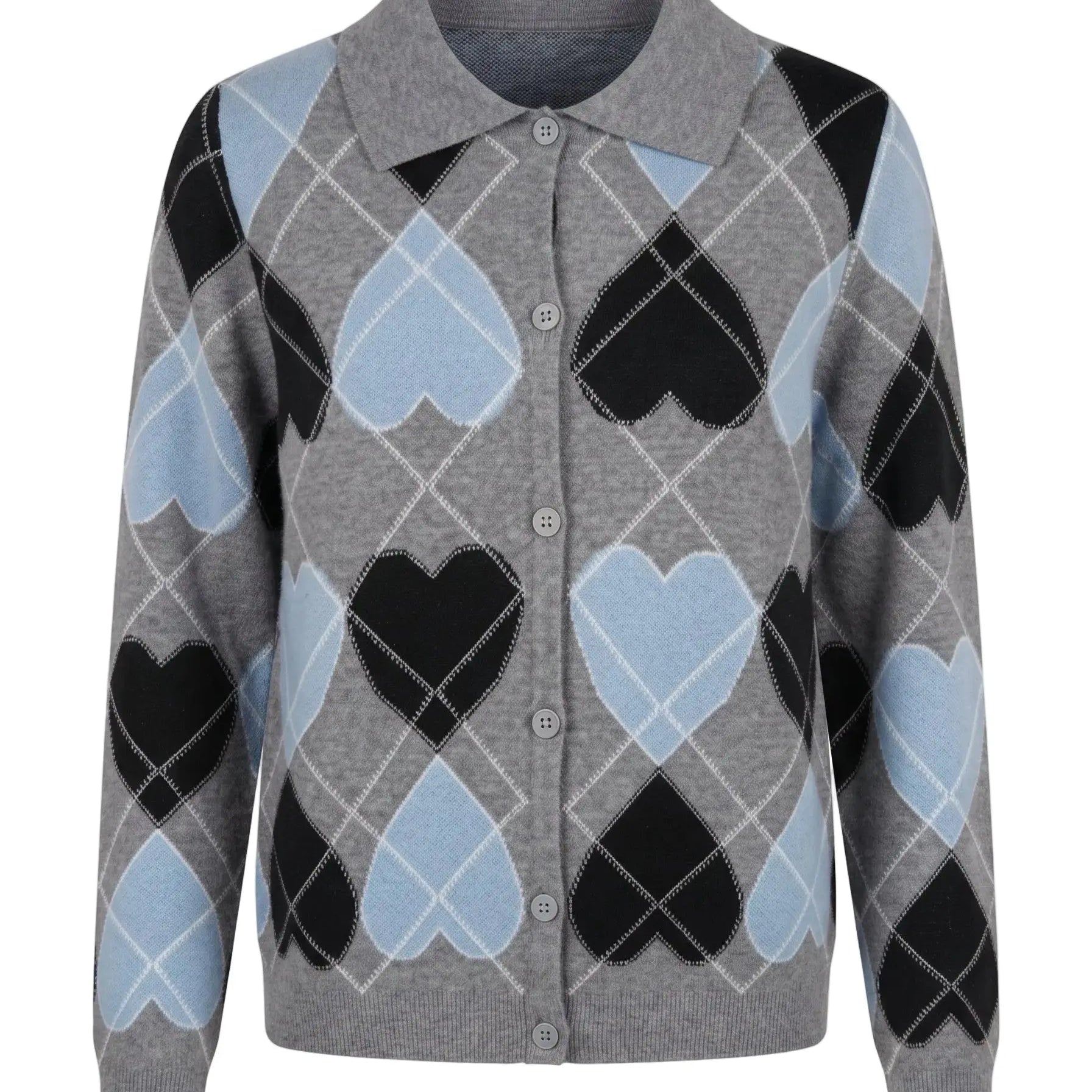 Finto cardigan stampa cuori DORABELLA